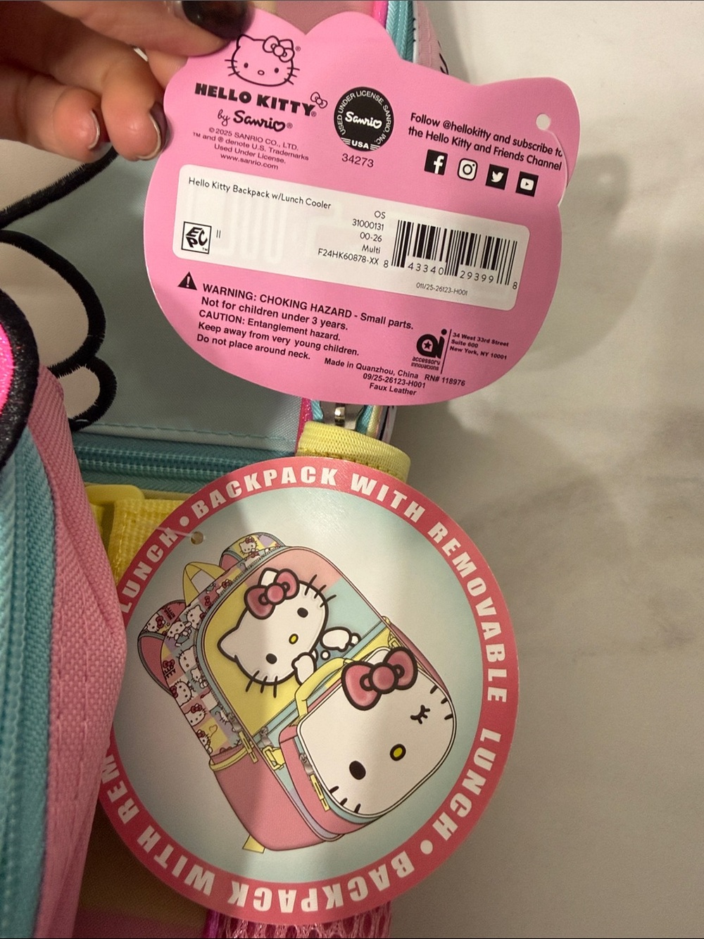 Hello Kitty Backpack Set- Pink Multicolor - Picture 6 of 7